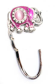 Сумкотримач для жіночої сумочки "Слон-Замок" рожевий (7,5х5х1,5 см)