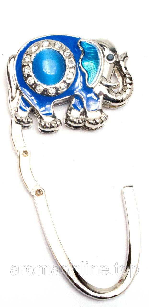 Сумкотримач для жіночої сумочки "Слон-замок" синій (7,5х5х1,5 см), фото 1