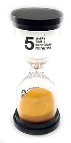 Годинник пипковий 5 хв жовтогарячий пісок (11х4,5х4,5 см)