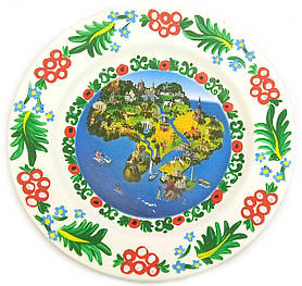 Тарілка "Карта України" розрахована вручну (24 см)