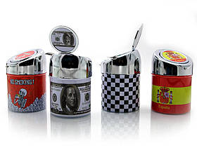 Пепельниця металева з малюнком (10х6,5х6,5 см)