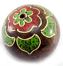 Куля гумова теракотова коричневий розписний (d-8 см)