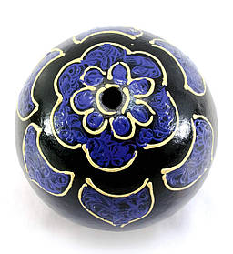 Куля гумова теракотова чорний розписна (d-8 см)