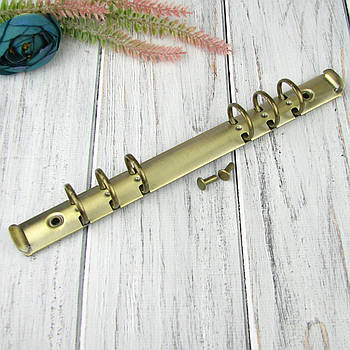 Кільцевий механізм бронза А5 на 6 кілець 216/20мм з кріпленням закльопки KMX026