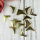 Куточки для альбомів, золото 15*15*3 мм 4 шт. у наборі, фото 2