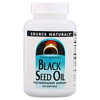 Source Naturals, Black Seed Oil (120 капс.), масло черного тмина