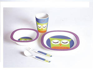 Дитячий набір CON BRIO Сова бамбукове волокно 5 пр Колір білий з дитячим малюнком 250CB