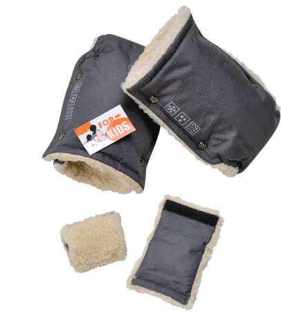 Теплі зимові рукавички для колясок для санок муфта теплі рукавиці на коляску For Kids, фото 1