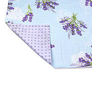 Постільна білизна Королева Ночі (Бязь) | Полуторний комплект | 50х70 | Лаванда на блакитному, фото 4