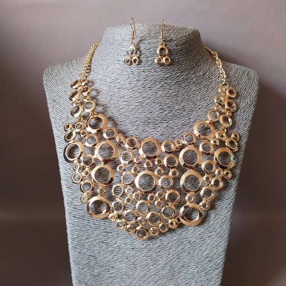 Знижка! Набір двійка кольє і сережки Кільця, фото 1