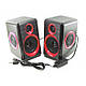 Комп'ютерні колонки акустика 2.0 USB FnT FT-165 Червоні, фото 3