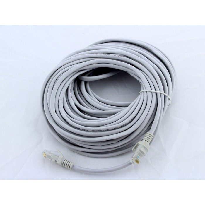 Патчкорд, звита пара для інтернету LAN 20 м 13525-10 сірий, фото 1