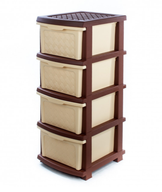 Пластиковий комод R-plastic 34*40*86 см (коричневий), фото 1