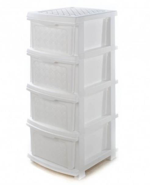 Пластиковий комод R-plastic 34*40*86 см (білий)