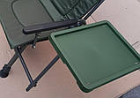 Крісло коропове складане зі столиком і підставкою для спінінга Carp Elektrostatyk FK5P ST/P безплатне паковання., фото 4