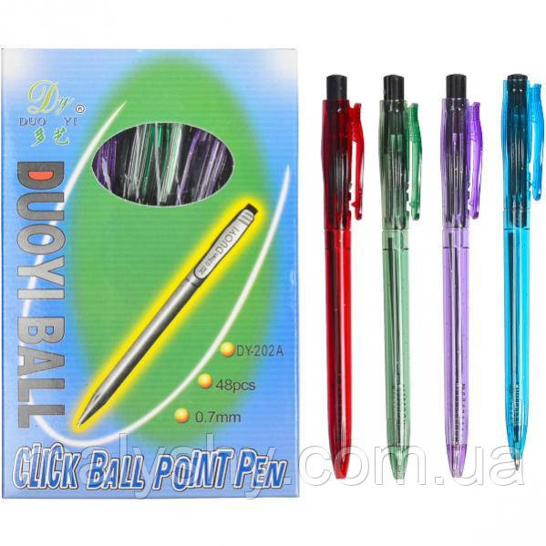 Ручка кулькова автоматична 202 «Duoyi» синя