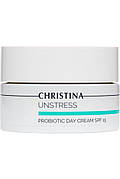 CHRISTINA Unstress ProBiotic day Cream SPF 15 — Денний крем із пробіотичною дією SPF15, 50 мл