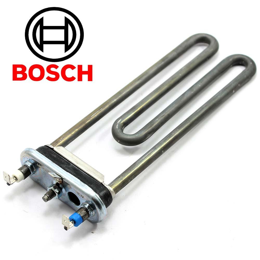 Тен для пральної машини Bosch 2000W L=200 мм (з отвором та запобіжником) - тен до пральної машини