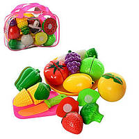 Іграшкові овочі і фрукти на дощечці 2018AC продукти діляться навпіл