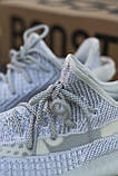 Кросівки чоловічі Adidas Yeezy 350 Static Reflective (адіас і буст 350 статик рефлективн), фото 7