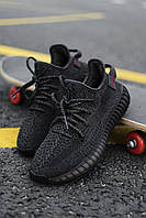 Кроссовки мужские Adidas Yeezy V2 Black Reflective (адидас изи буст черный рефлектив)