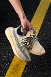 Кросівки чоловічі Adidas Yeezy V2 Linen (адіас і буст льон), фото 7