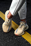 Кросівки чоловічі Adidas Yeezy V2 Linen (адіас і буст льон), фото 11