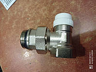Клапан(кран) для термоголовки кутовий з антипротечкою 1" GROSS