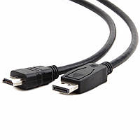 Кабель DP/HDMI 3.0 m Cablexpert CC-DP-HDMI-3M (CC-DP-HDMI-3M) чорний (пакет)