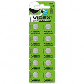 Батарейки годин Videx AG 8 (LR1120) BLISTER CARD 10 pcs