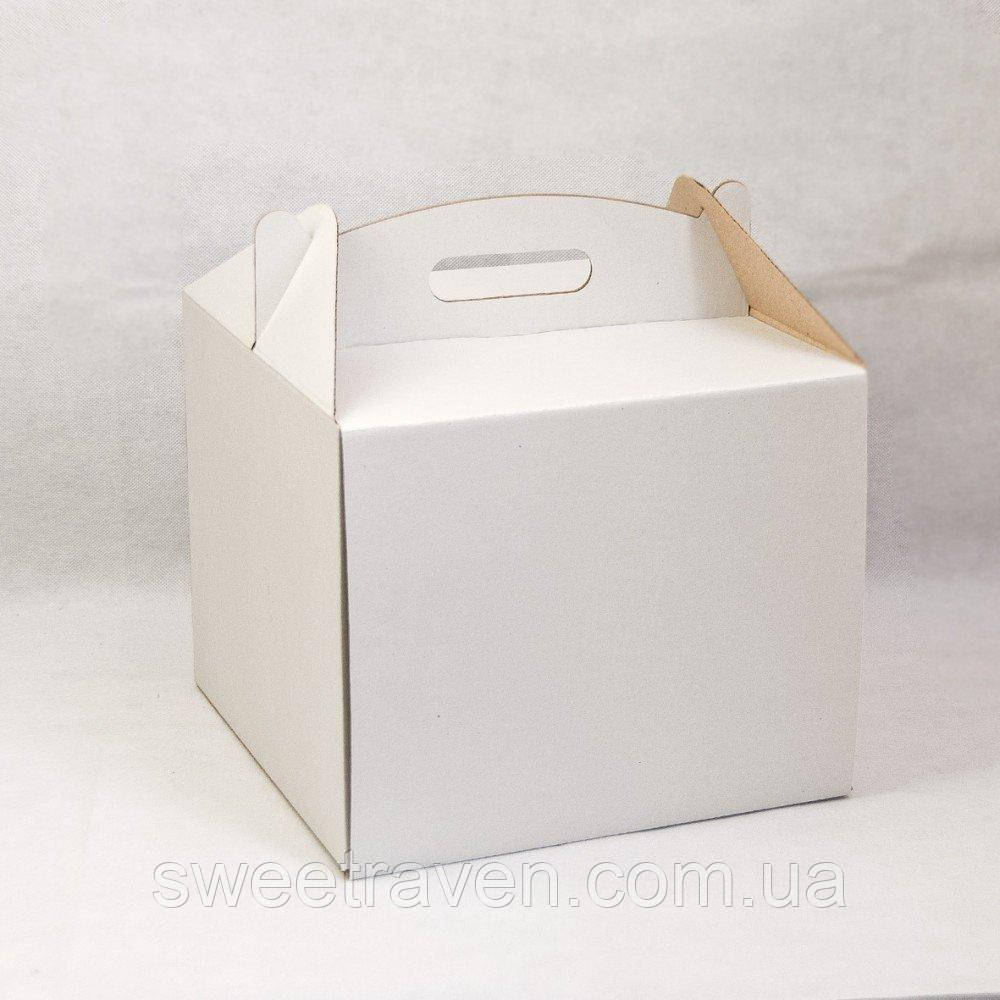 Коробка для торта Біла 300*300*250 мм.