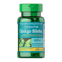 Гінкго Білоба Puritan's Pride Ginkgo Biloba 60 mg 120 капс гел, фото 3