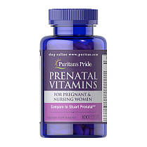 Вітаміни для вагітних та годуючих жінок Puritan's Pride Prenatal Vitamins 100 таб, фото 3
