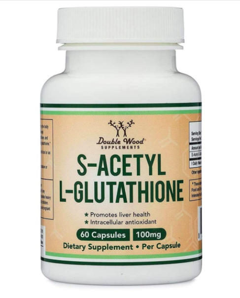 Double Wood S-Acetyl L-Glutathione / S-ацетил L-глутатіон підтримка здорової функції печінки 60 капсул