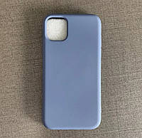 Чехол силиконовый матовый лавандовый серый iPhone 11max pro