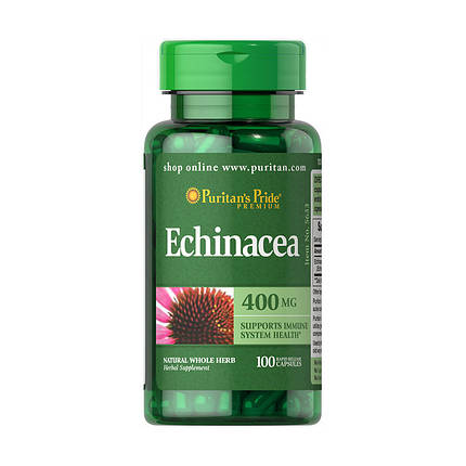 Екстракт ехінацеї Puritan's Pride Echinacea 400 mg 100 капс, фото 2