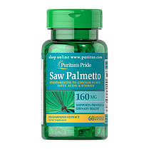 Со пальметто Puritan's Pride Saw Palmetto 160 mg 60 гел капс Екстракт карликової пальми, фото 2