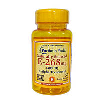 Вітамін Е Puritan's Pride Naturally Sourced E-268 mg 400 IU 50 гел капс, фото 5