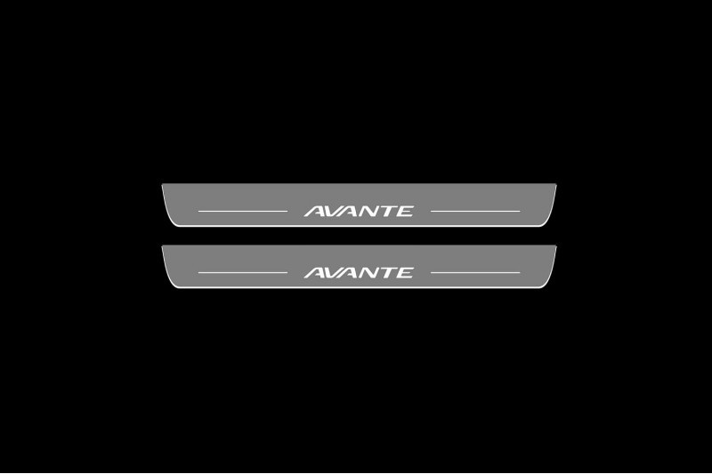 Накладки на пороги з підсвічуванням для Hyundai Avante V MD (2011 - 2016), фото 1