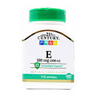 Витамин Е 21st Century Vitamin E 180 mg 400 IU 110 гел капс