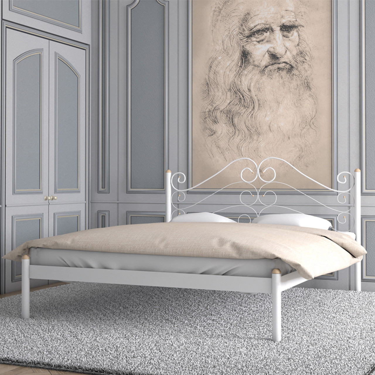 Ліжко металеве двоспальне Адель, фото 1