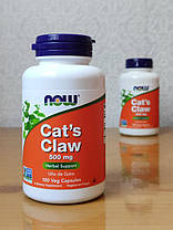 Котячий кіготь NOW Cats Claw 500 mg 100 кап, фото 3