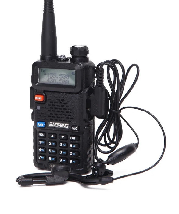 Рація Baofeng UV-5R, 5 Вт, акумулятор 1800 мАч + ГАРНІТУРА
