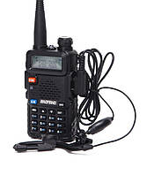 Рация Baofeng UV-5R, 5 Ватт, аккумулятор 1800 мАч + ГАРНИТУРА