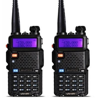 🌏 Комплект з двох рацій Baofeng UV-5R STANDART ⇧ 5 Ват ⇧ батарея 1800 мАч ⇧