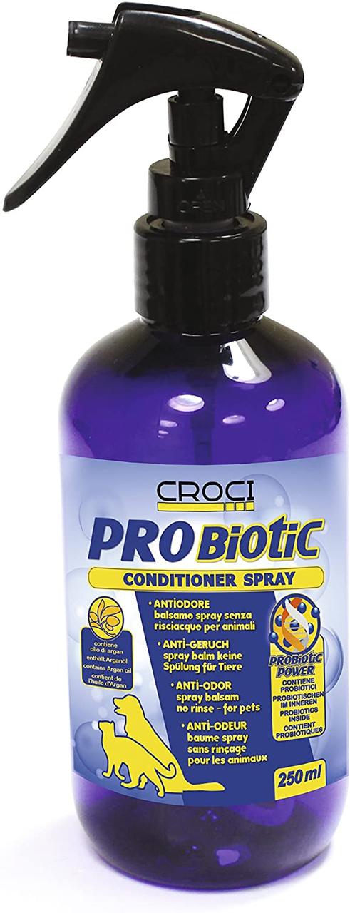 Бальзам-кондиціонер для видалення запахів тварин з маслом аргани Croci PROBIOTIC 250 мл, фото 1