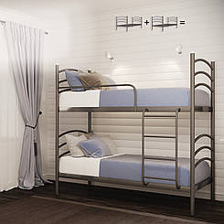 Ліжко металеве двох'ярусне Маргарита (трансформер)