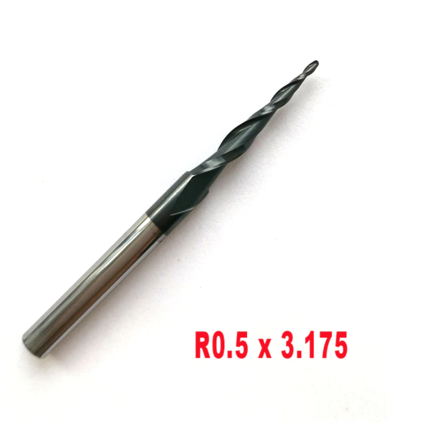 Фреза конусна для ЧПУ R0.5*D3.175*15*38L*2F