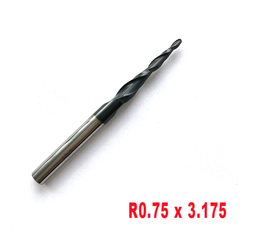 Фреза конусна для ЧПУ R0.75*D3.175*15*38L*2F
