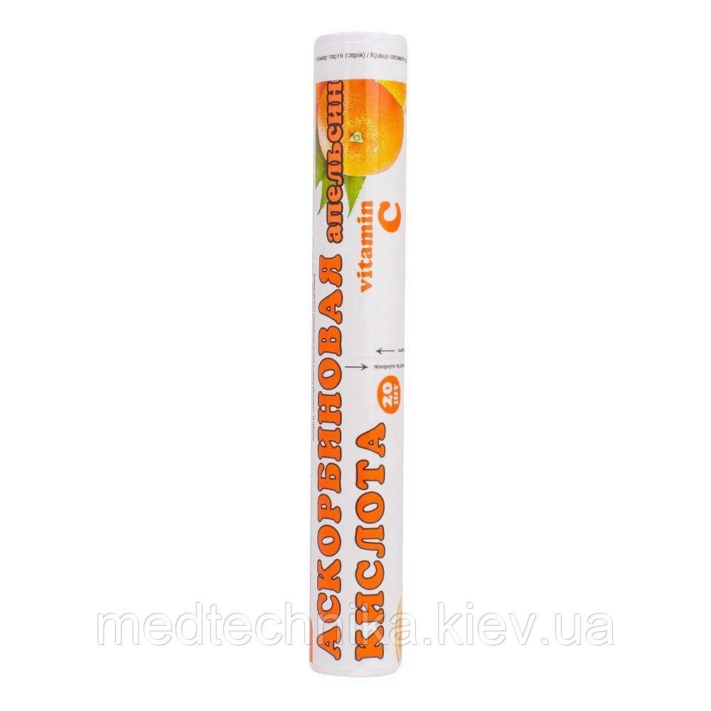 Аскорбінова кислота ENJEE зі смаком апельсина, 20 таблеток, Красота та Здоров'я, фото 1